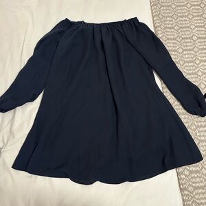 Ecote off the shoulder XS navy blue dress